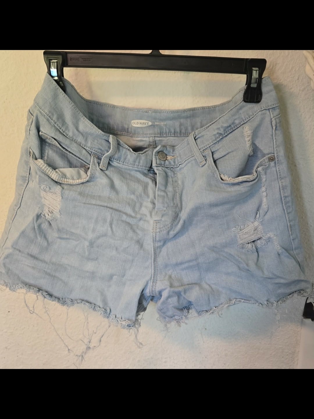 Old Navy Light Blue Ripped Denim Cutoff Shorts